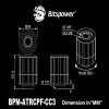 Bitspower Artemis BPM-ATRCPF-CC3-SL raccordo dritto girevole, filetto maschio G1/4 per tubo 16/10 mm, argento sabbiato