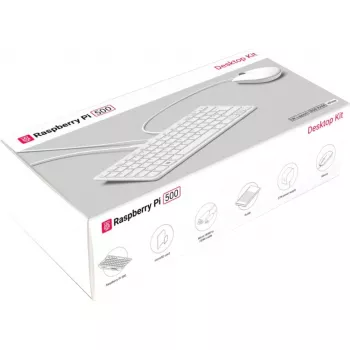 Raspberry Pi 500 DE kit desktop, layout tedesco (DE), bianco/rosa, SC1286