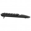 Logitech Wave Keys 920-012289 tastiera ergonomica wireless, 2,4 GHz / Bluetooth, layout svizzero (CH), grafite