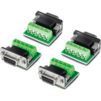 TRENDnet TI-S400 adattatore seriale RS-232 a RS-422/485, conforme TAA (4 pz.), verde / grigio