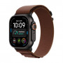 Apple Watch Ultra 4 (2026) smartwatch, 5G, 49 mm, cassa in titanio nero, Alpine Loop bordeaux, M