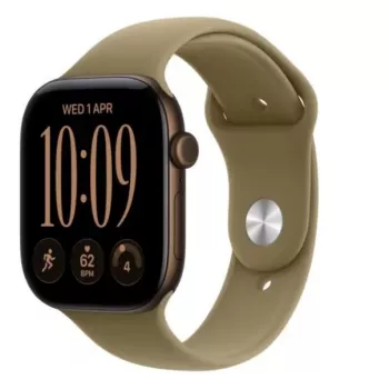 Apple Watch Series 12 orologio smart, GPS + Cellular, 42 mm, cassa in alluminio bronzo scuro, cinturino sport oliva S/M