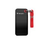 SSD portatile Verbatim Pocket 32434, 128 GB, USB 3.2 Type-C, nero/rosso