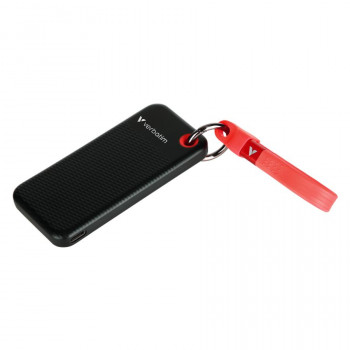 SSD portatile Verbatim Pocket 32434, 128 GB, USB 3.2 Type-C, nero/rosso
