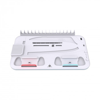 White Shark KIMURA PRO PS5 base di raffreddamento con 2 docking di ricarica, bianca