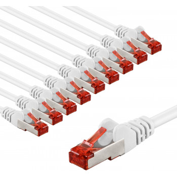 Goobay 66648 cavo patch CAT 6, S/FTP (PiMF), 3 m, bianco (10 pz.)
