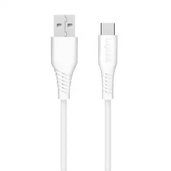 LogiLink CU0254 cavo USB 2.0 da USB-C a USB-A, 480 Mbps, 15 W, bianco, 2 m