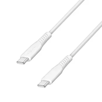 LogiLink CU0263 cavo USB 2.0 da USB-C a USB-C, 480 Mbps, 60 W, bianco, 1,5 m