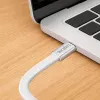 LogiLink CU0445 cavo piatto USB 2.0 da USB-C a USB-C, intrecciato, 480 Mbps, 60 W, bianco, 1 m