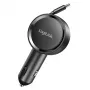 LogiLink PA0400 caricabatterie USB-C per auto, 1 porta, PD 3.0, 30 W, cavo retrattile, 0,8 m