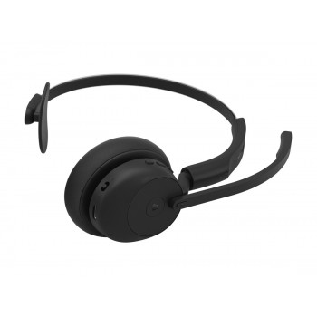 Jabra Evolve3 45 MS Mono cuffie con microfono e Link 390c, sovraurali, Bluetooth, nere