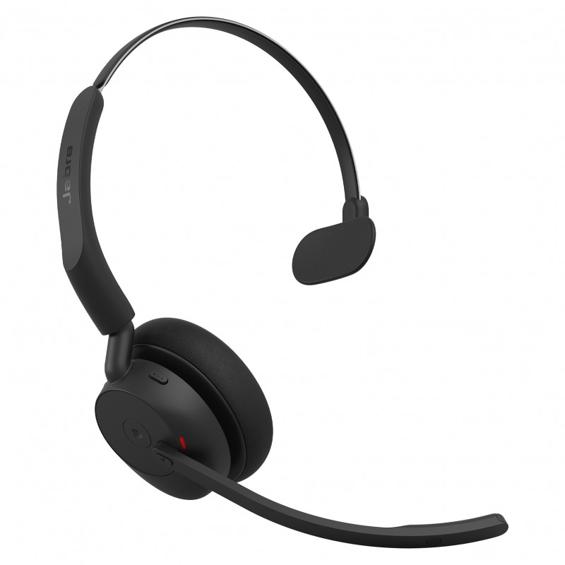 Jabra Evolve3 45 MS Mono cuffie con microfono e Link 390c, sovraurali, Bluetooth, nere