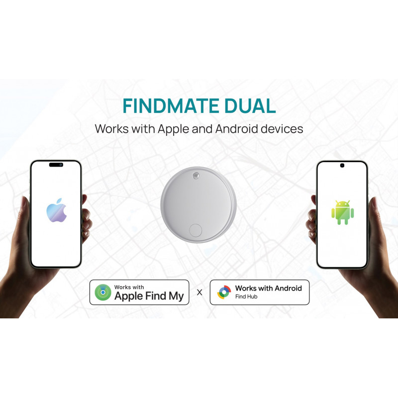 XD Design FindMate Dual RCS localizzatore P301.6203, Apple Find My e Android Find Hub, IPX5