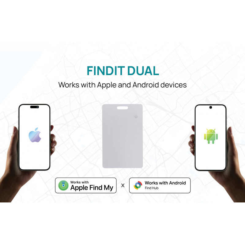 XD Design Connects FindIt Dual RCS localizzatore in formato carta per portafoglio, Apple Find My e Android Find Hub, P301.6403