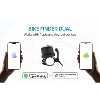 XD Design Connects Bike Finder Dual campanello per bici con localizzatore, Apple e Android Find, IPX6, P301.1401
