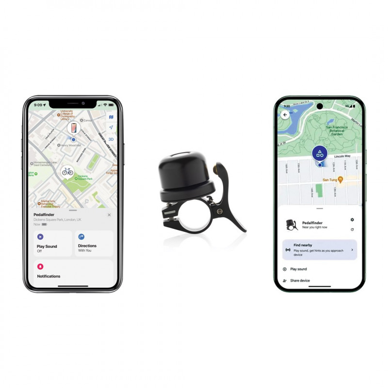 XD Design Connects Bike Finder Dual campanello per bici con localizzatore, Apple e Android Find, IPX6, P301.1401