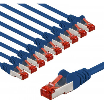 Goobay 66630 cavo patch CAT 6, S/FTP (PiMF), 3 m, blu (10 pz.)