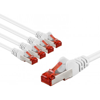 Goobay 66643 cavo patch CAT 6, S/FTP (PiMF), 2 m, bianco (5 pz.)