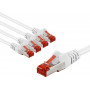 Goobay 66644 cavo patch CAT 6, S/FTP (PiMF), 3 m, bianco (5 pz.)