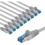 Goobay 67527 cavo patch Cat 6a S/FTP (PiMF), 3 m, grigio, conduttori in rame CU (10 pz.)