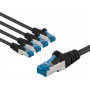 Goobay 67540 cavo patch Cat 6a S/FTP (PiMF), 5 m, nero (5 pz.)