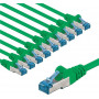 Goobay cavo patch CAT 6A S/FTP (PiMF), 3 m, verde, conduttore in rame (CU) (10 pz.)