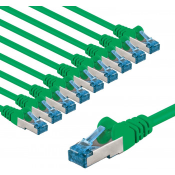 Goobay cavo patch CAT 6A S/FTP (PiMF), 5 m, verde (10 pz.)