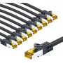 Goobay 69414 cavo patch RJ45 CAT 6A S/FTP (PiMF), 500 MHz, con cavo grezzo CAT 7, 2 m, nero