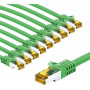 Goobay 69756 cavo patch RJ45 CAT 6A S/FTP (PiMF), 500 MHz, con cavo CAT 7, 1 m, verde (10 pz.)