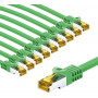 Goobay 69759 cavo patch RJ45 CAT 6A S/FTP (PiMF), 500 MHz, con cavo CAT 7, 5 m, verde (10 pz.)