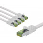 Goobay 69769 cavo patch CAT 8.1, certificato GHMT, S/FTP (PiMF), 2 m, bianco (5 pz.)