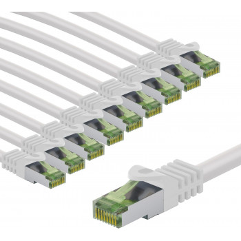 Goobay 69789 cavo patch CAT 8.1, certificato GHMT, S/FTP (PiMF), 5 m, bianco (10 pz.)
