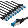 Goobay 67542 CAT 6A cavo patch, S/FTP (PiMF), 2 m, nero, conduttore in rame (CU) (10 pz.)