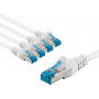 Goobay 67546 CAT 6A cavo patch, S/FTP (PiMF), 2 m, bianco (5 pz.)