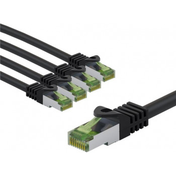Goobay 69792 cavo patch CAT 8.1, S/FTP (PiMF), certificato GHMT, 3 m, nero (5 pz.)