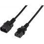 Renkforce Deluxe cavo di prolunga di alimentazione, spina IEC C13 – presa IEC C14, 3 m, nero
