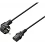 Renkforce cavo di alimentazione, spina angolare con contatto di terra – spina IEC C13, 2 m, nero