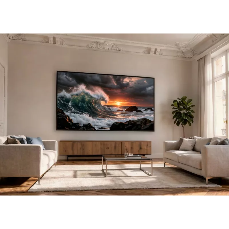 celexon HomeCinema Frame 120 Dynamic Slate schermo per proiezione con telaio ad alto contrasto, 120″ (304,8 cm)
