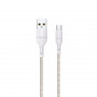 Cavo WINX LINK Simple da USB a Micro USB, intrecciato in nylon, 1 m, bianco