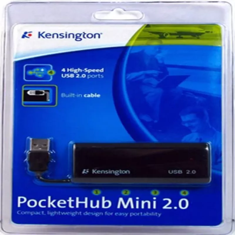 Kensington PocketHUB Mini hub USB 2.0, 4 porte (33399EU)