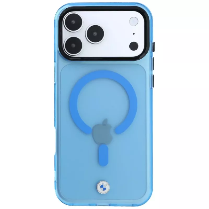 BMW Sign Frosted IML & Metal Logo MagSafe custodia per iPhone 18 Pro / 17 Pro, blu