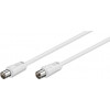 Goobay 27002 cavo di collegamento per antenna, spina IEC/coassiale – presa IEC/coassiale, 1,5 m, bianco