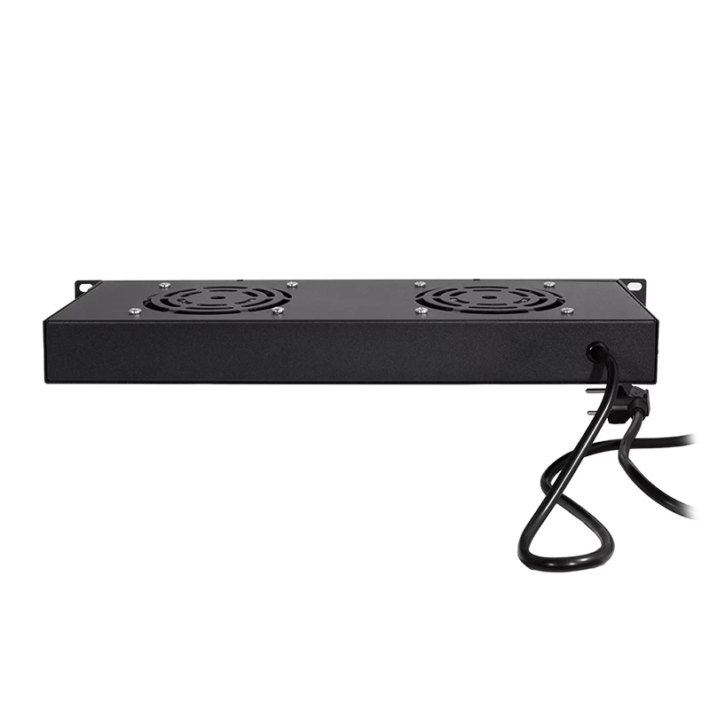 LogiLink FAU102B unità ventole 19″, 2 ventole, con interruttore, 1U, nera