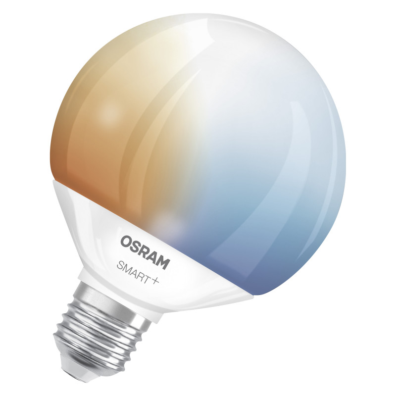 Osram Smart+ Matter Globe 95 100 827 865 TW lampadina smart, E27, 14 W, bianco regolabile, Wi-Fi
