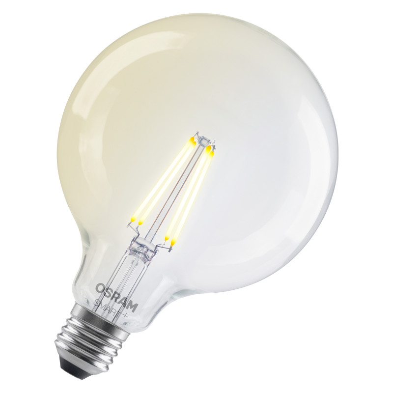 Osram SMART+ MATTER Filament Dimmable Classic Globe 827 lampadina smart a filamento, E27, 6 W, bianco caldo, Wi-Fi