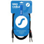 SSQ JSJM1 SS-1452 cavo audio, jack stereo – 2x jack mono, 1 m, nero