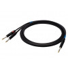 SSQ JSJM1 SS-1452 cavo audio, jack stereo – 2x jack mono, 1 m, nero