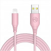 Tellur cavo in silicone da USB a Lightning, 3 A, 1 m, rosa