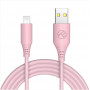 Tellur cavo in silicone da USB a Lightning, 3 A, 1 m, rosa