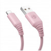 Tellur cavo in silicone da USB a Lightning, 3 A, 1 m, rosa